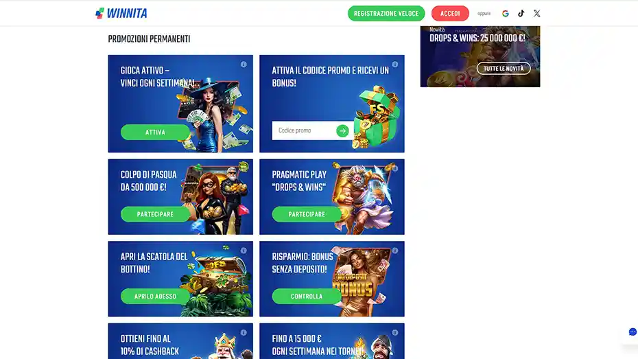 Winnita Casino Bonus