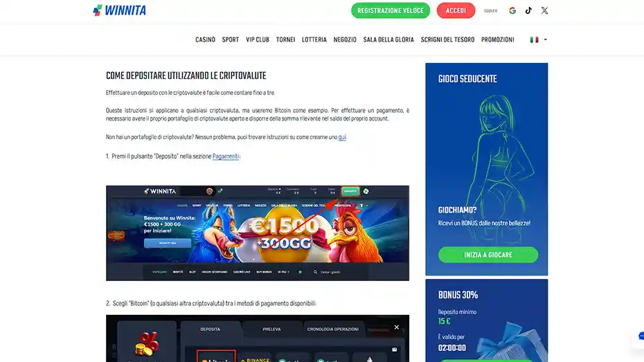 Winnita Casino Pagamento